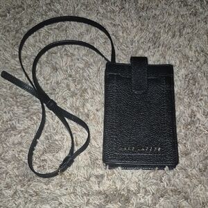 Marc Jacob Black Leather Crossbody Phone Bag  Could Be Used As A Mini Crossbody